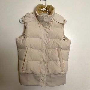 Banana Republic Down Puffer Vest Cream M